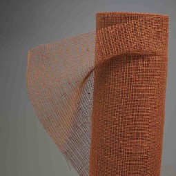 Bobina a rete in cotone grezzo - 50 Cm x 10 YD / Marrone