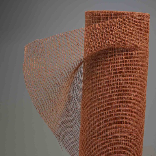 Bobina a rete in cotone grezzo - 50 Cm x 10 YD / Marrone