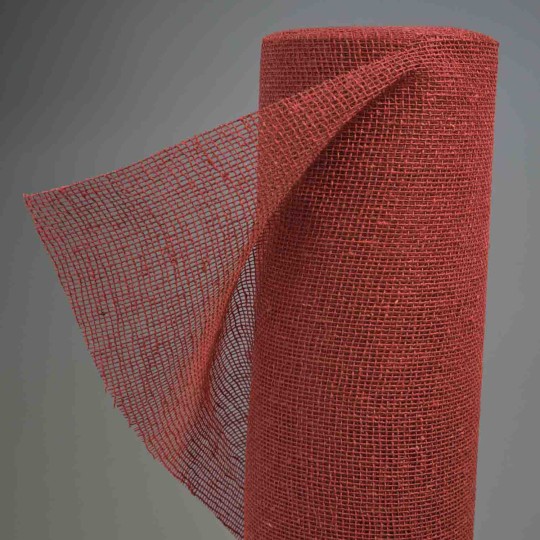 Bobina a rete in cotone grezzo - 50 Cm x 10 YD / Bordeaux