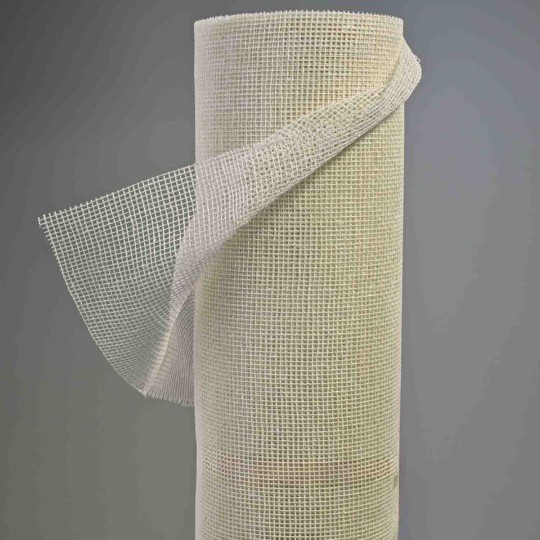 Bobina a rete in cotone grezzo - 50 Cm x 10 YD / Avorio