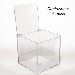 Cubi in acrilico 6 PZ - 10x10 Cm / Trasparente