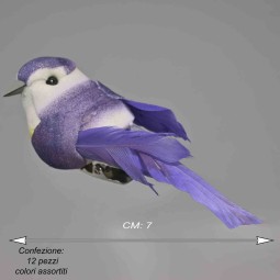 Uccellini su pick 12 PZ - 7 Cm / Mix Color