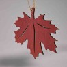 Foglie in legno 18 PZ - 4x8 Cm / Bordeaux