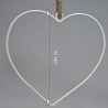 Cuore in metallo - 20 Cm / Bianco