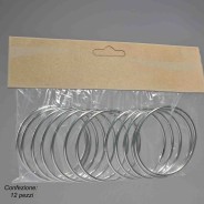 Anelli per Bomboniere 12 PZ - 6,5 Cm / Argento