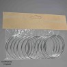 Anelli per Bomboniere 12 PZ - 6,5 Cm / Argento