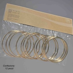 Anelli per Bomboniere 12 PZ - 6,5 Cm / Oro