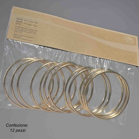 Anelli per Bomboniere 12 PZ - 6,5 Cm / Oro