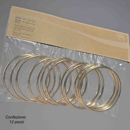 Anelli per Bomboniere 12 PZ - 6,5 Cm / Oro