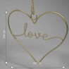 Cuore in metallo da appendere - 28x24 Cm / Assortito