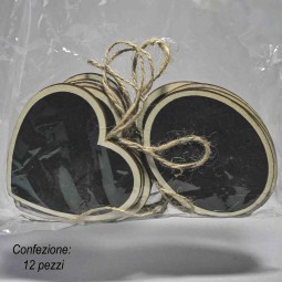 Lavagnette 12 PZ - 9x8 Cm / Naturale