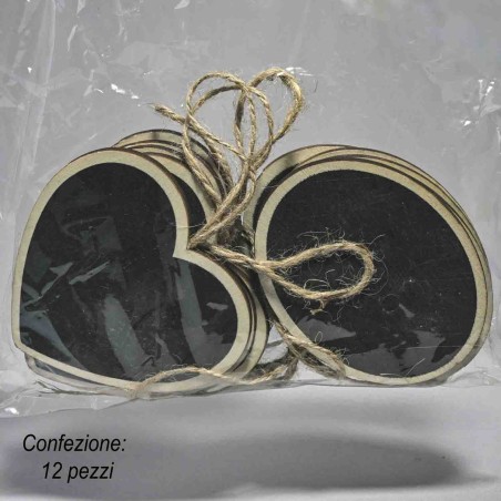 Lavagnette 12 PZ - 9x8 Cm / Naturale