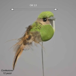 Uccellini su pick 12 PZ - 2,5 Cm / Mix Color