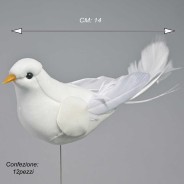 Colombe su pick 12 Pz - 14 Cm / Bianche