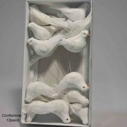 Colombe su pick 12 Pz - 14 Cm / Bianche