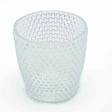 Caspò in vetro "Puntini" - 7,3x7,3 Cm / Trasparente