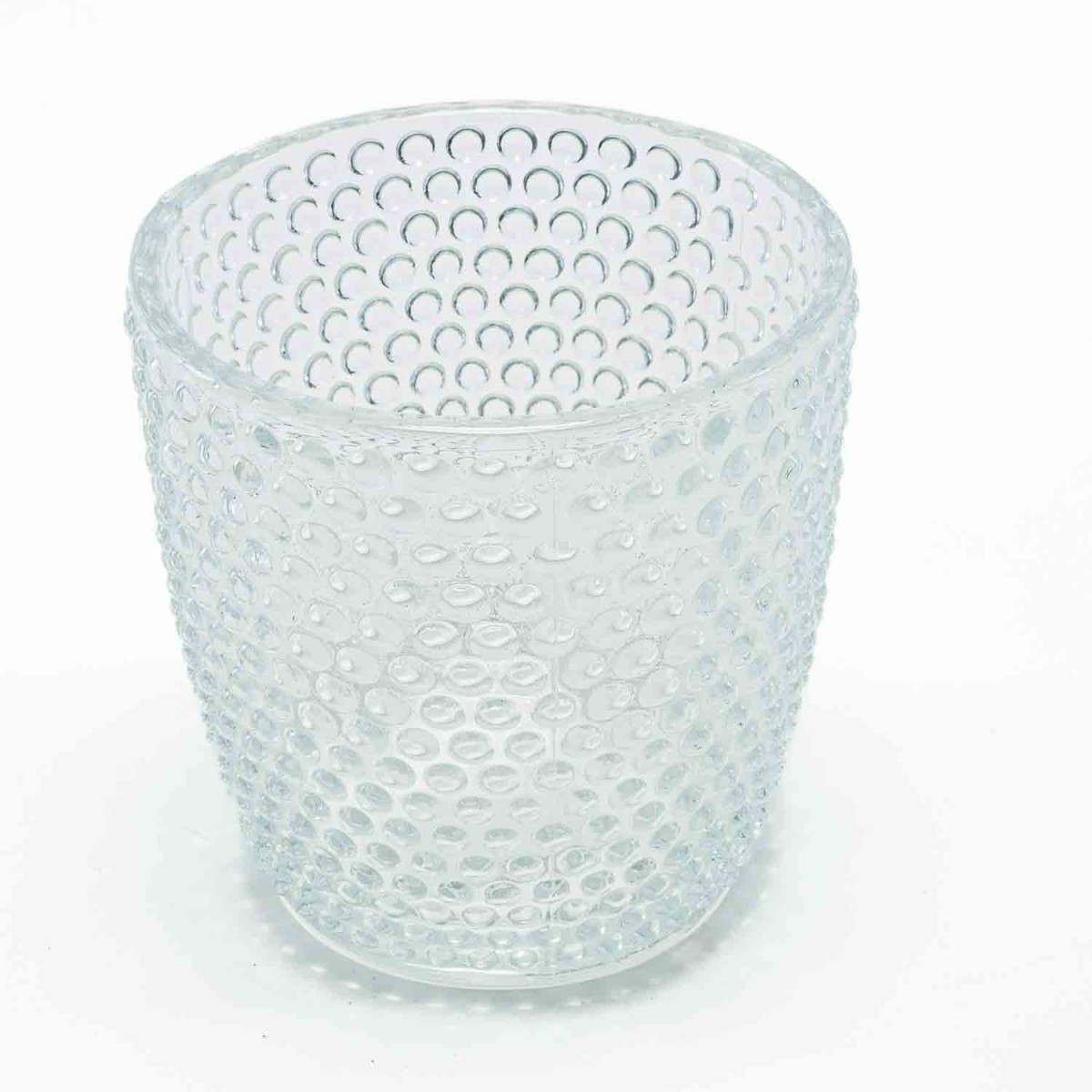 Caspò in vetro "Puntini" - 7,3x7,3 Cm / Trasparente