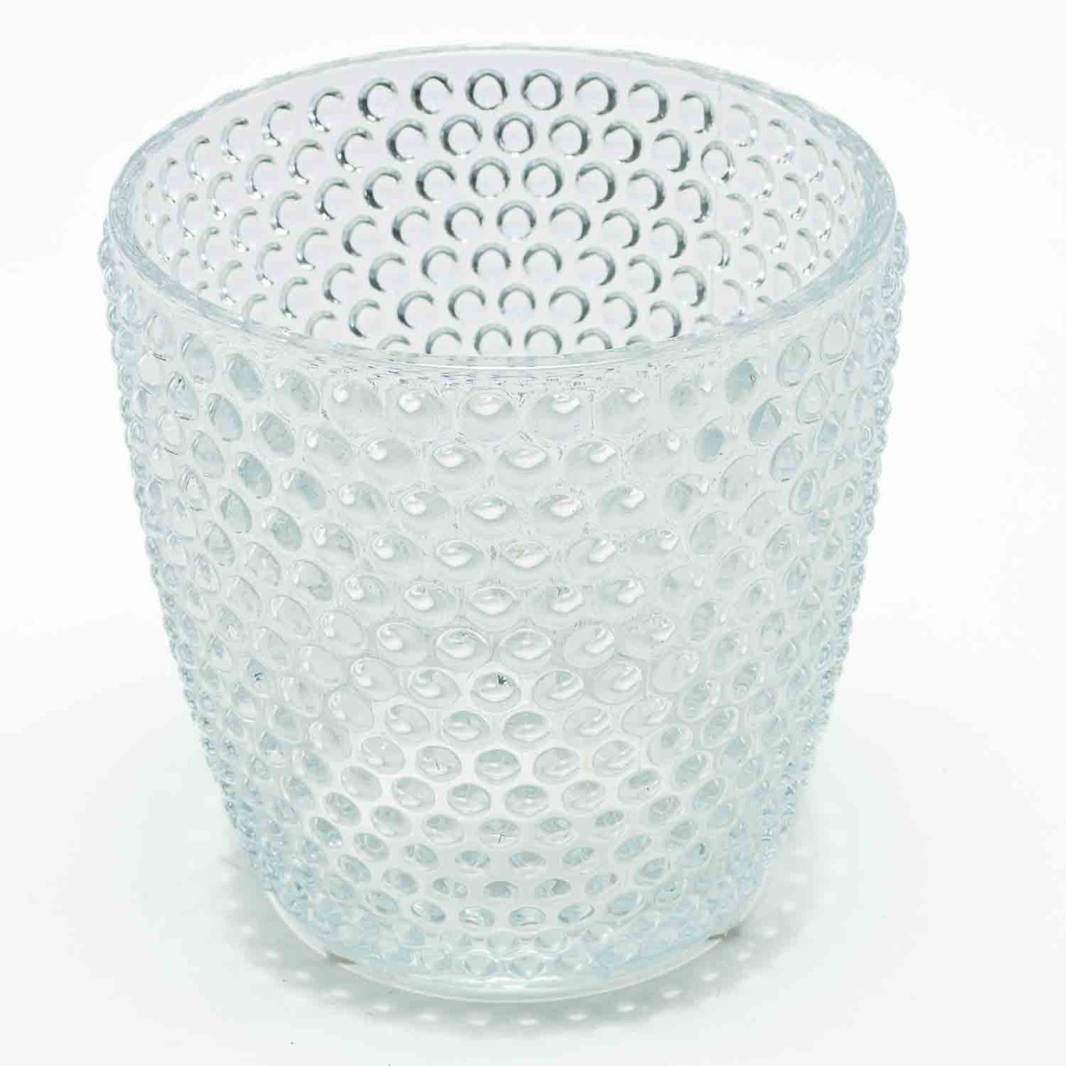 Caspò in vetro "Puntini" - 9x9 Cm / Trasparente