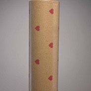 Carta millerighe con cuori - 750 Mm x 20 M / Avana