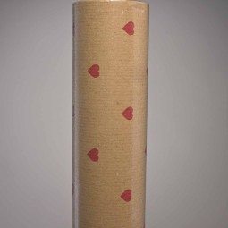 Carta millerighe con cuori - 750 Mm x 20 M / Avana