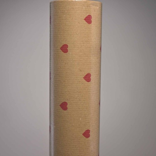 Carta millerighe con cuori - 750 Mm x 20 M / Avana