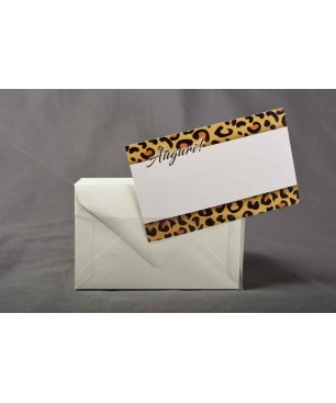 Biglietti Animalier e buste 100 pezzi - Varie fantasie - Leopardo