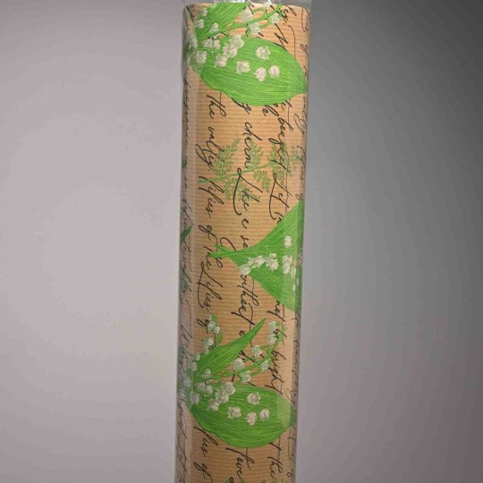 Bobina in carta - 1x25 M / Avana con Mughetto