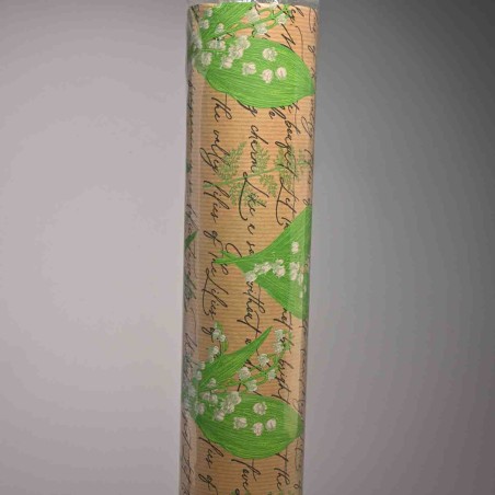 Bobina in carta - 1x25 M / Avana con Mughetto