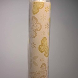 Bobina in carta "Alyssa" - 1x40 M / Naturale con motivi gialli