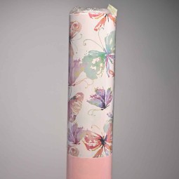 Bobina in PPL 40 MY - 1x25 M / Rosa con farfalle