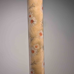 Bobina"Paper Fibra" - 75 Cm x 9 M / Naturale con Margherite