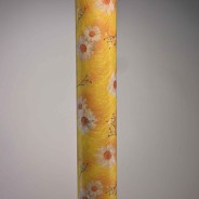 Bobina"Paper Fibra" - 75 Cm x 9 M / Giallo con Margherite