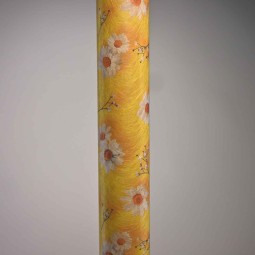 Bobina"Paper Fibra" - 75 Cm x 9 M / Giallo con Margherite