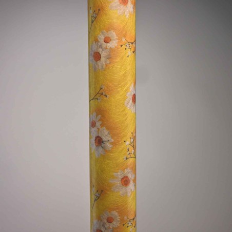 Bobina"Paper Fibra" - 75 Cm x 9 M / Giallo con Margherite