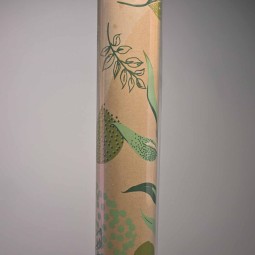 Bobina "Water"in carta  - 1x25 M / Avana con motivi floreali