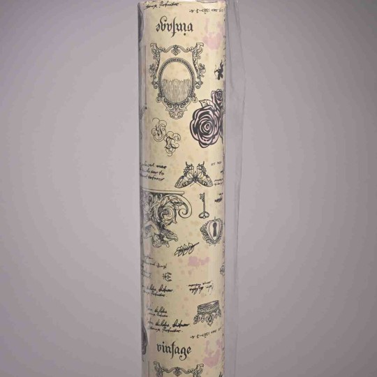 Bobina in PPL 40 MY - 1x25 M / Rosa con motivi vintage