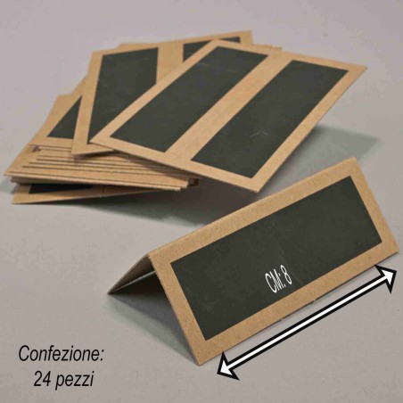 Biglietti in carta 24 Pezzi - 8x3,2 Cm / Naturale