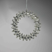 Decorazione "Diamante" da appendere - 16 Cm / Grigio