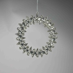 Decorazione "Diamante" da appendere - 16 Cm / Grigio