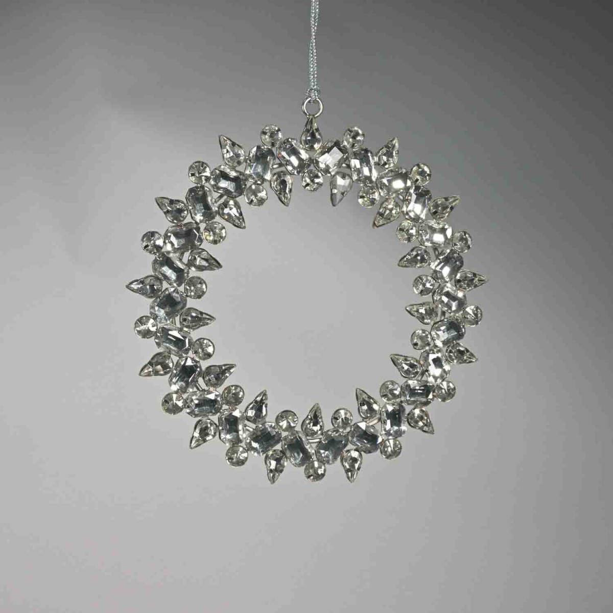 Decorazione "Diamante" da appendere - 16 Cm / Grigio