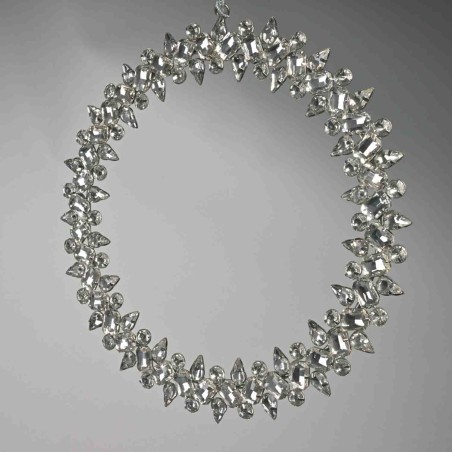 Decorazione "Diamante" da appendere - 20 Cm / Grigio