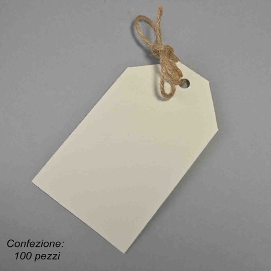 Cartellino "Tag" 100 Pezzi - 5x8,5 Cm / Avana
