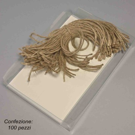 Cartellino "Tag" 100 Pezzi - 5x8,5 Cm / Avorio martellato
