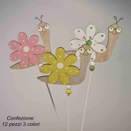 Lumaca su pick 12 Pezzi - 40 Cm / Naturale