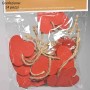 Cuori legno da appendere 24 PZ - 4x4 Cm / Rosso