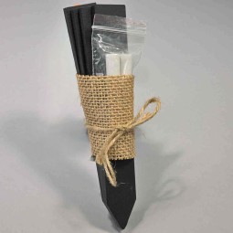 Pick di ardesia con lavagnetta  4 pezzi - 16,5x2,5 Cm