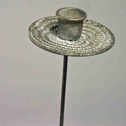 Portacandela in ferro su pick - 8,5x18,5 Cm / Assortito