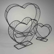 Cornici cuore in metallo - Set 3 Pezzi