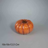 Zucca in ceramica - 18x13,5 Cm / Arancione
