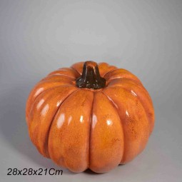Zucca in ceramica - 28x21 Cm / Arancione